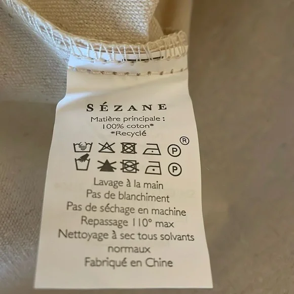 Sezane 100% Cotton Heart Totebag - Picture 8 of 8